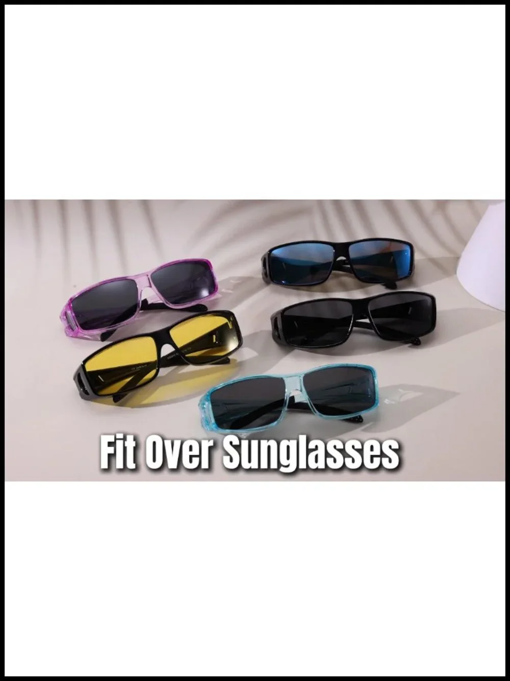 Polarized Fit Over Sunglasses for Driving UV Protection Wrap Around Shades